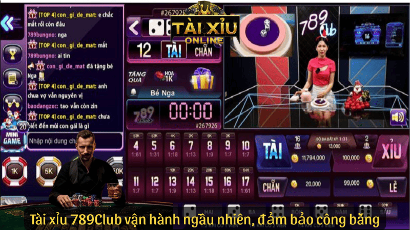 Tài xỉu 789Club vận hành ngẫu nhiên, đảm bảo công bằng