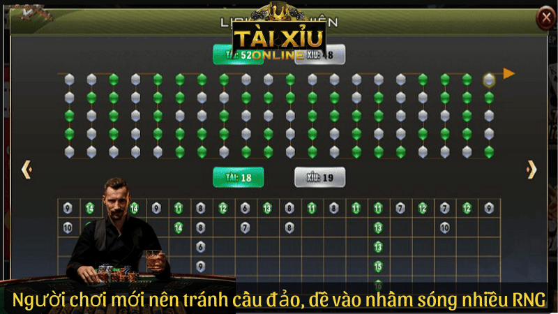 Người chơi mới nên tránh cầu đảo tài xỉu, dễ vào nhầm sóng nhiễu RNG