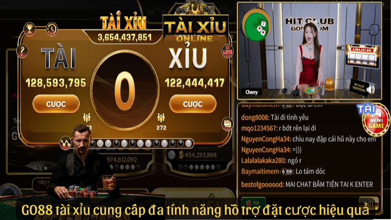 GO88 tài xỉu cung cấp đa tính năng hỗ trợ đặt cược hiệu quả