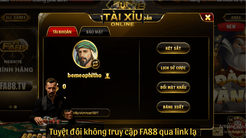 Tuyệt đối không truy cập FA88 qua link lạ