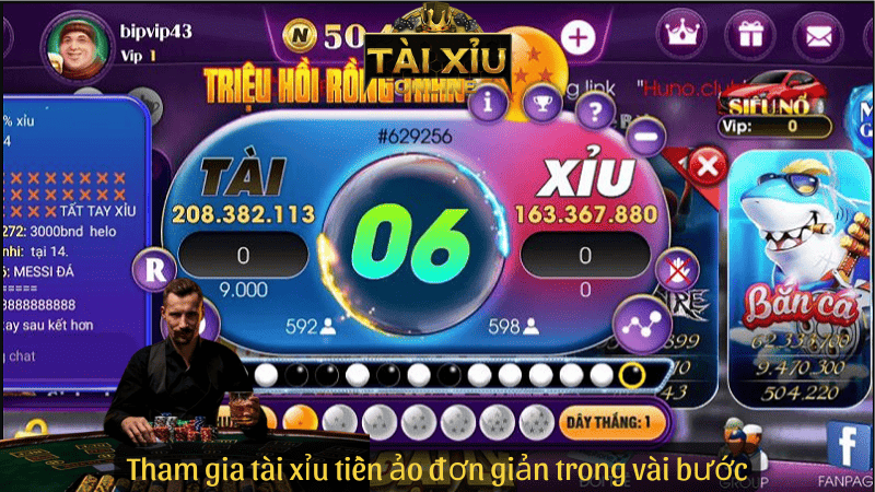 Tham gia tài xỉu tiền ảo đơn giản trong vài bước