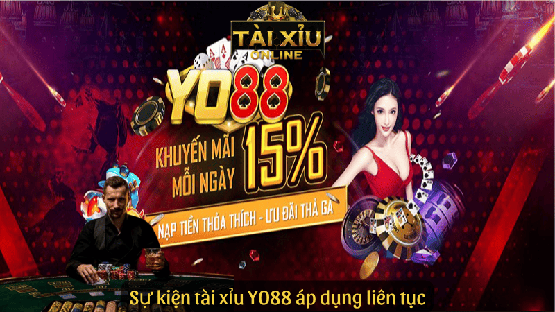 Sự kiện tài xỉu YO88 áp dụng liên tục